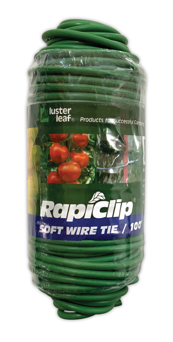 16ft for sale online Luster Leaf STT100 Rapiclip Garden Plant Yard Black Soft Wire Twist Tie 